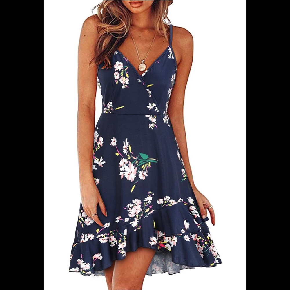 Ultranice Cute navy blue Floral Dress NWT Sz S